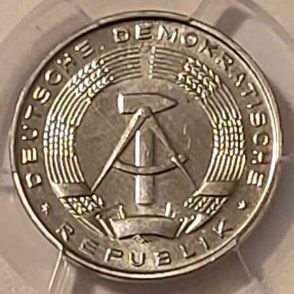 East Germany 1984 A 10 Pfennig MS64 PCGS Key Date Low Mintage - Picture 3 of 4